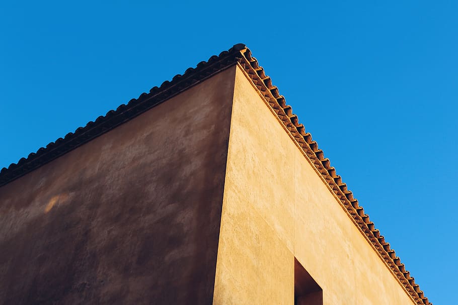 spain, cuenca, contrast, building, old, asimetric, blue, brown HD wallpaper