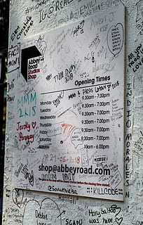 white printing paper, text, england, grey, the abbey road store - abbey road studios HD wallpaper