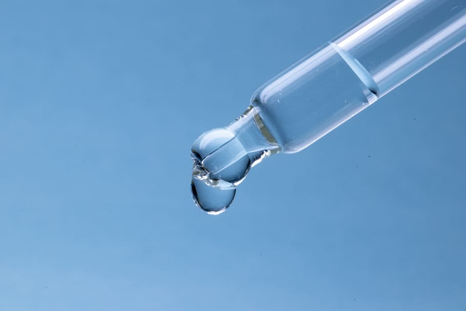 water, trickle, macro, close, drop, blue, clean, beauty, cosmetics HD wallpaper