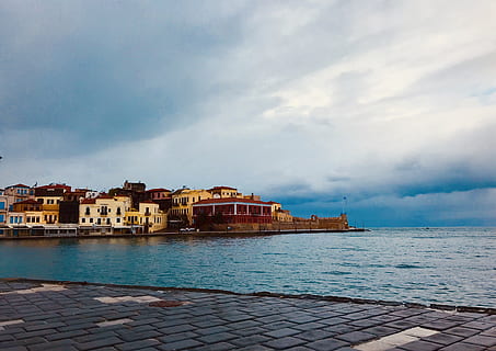 water, waterfront, building, dock, port, pier, chania, sourmelis 36 HD wallpaper