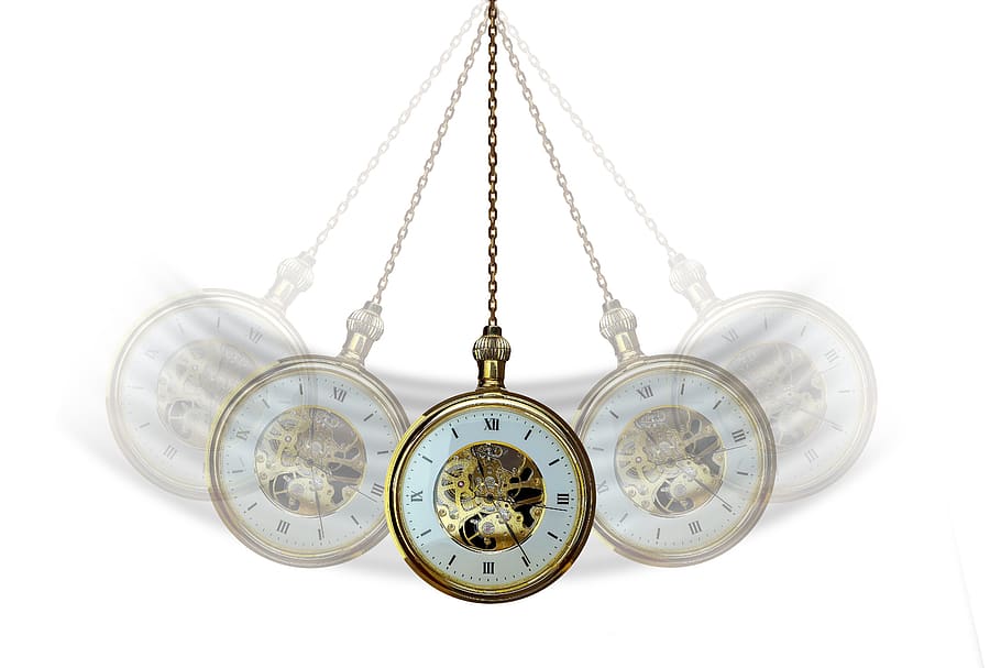 hypnosis, clock, pocket watch, pendulum, commute, swing, hypnotize