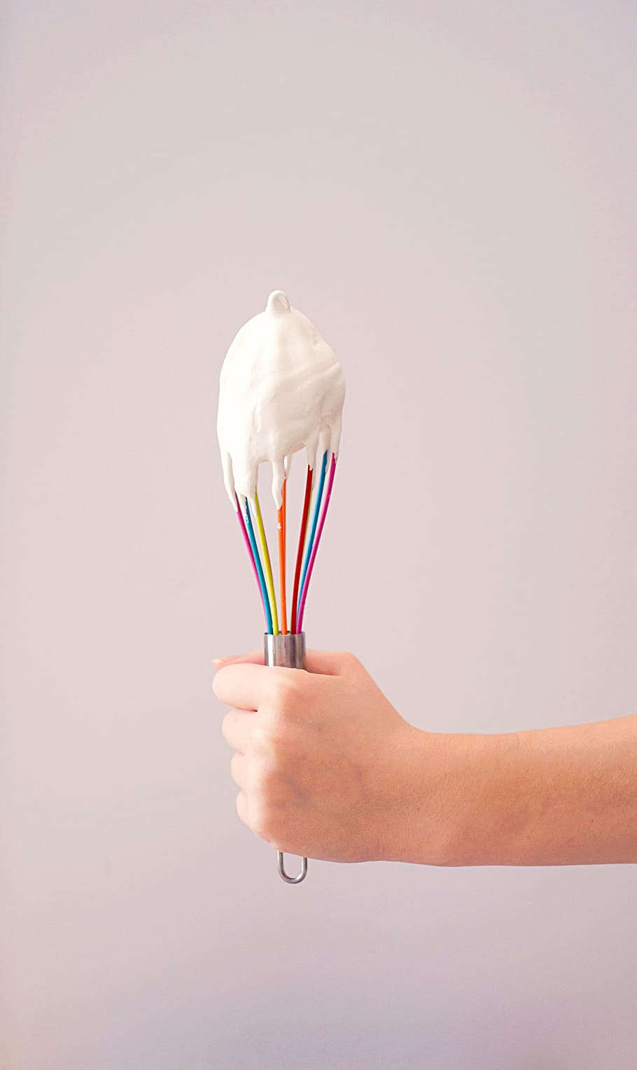 multicolored whip with cream, food, dessert, person, human, creme HD wallpaper