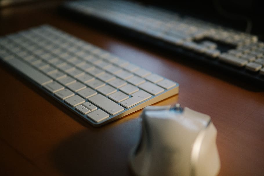 workspace, keyboard, apple, studio, minimal, minimal workspace HD wallpaper