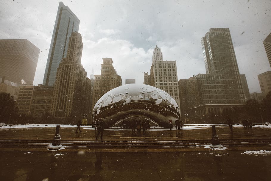 Cloud Gate, Chicago, architectural design, architecture, art HD wallpaper