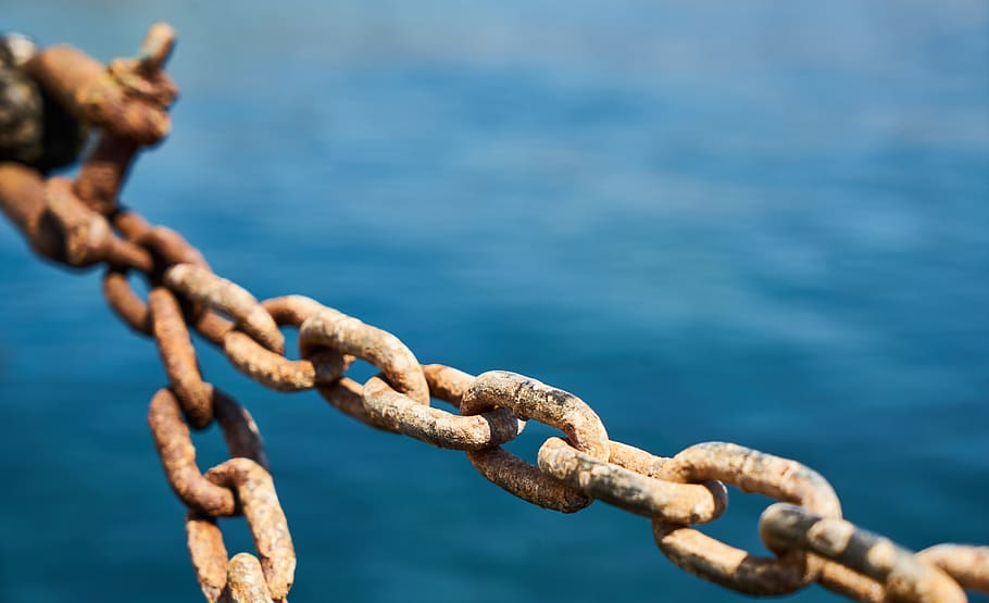 chain, connect, detail, solid, rust, rusty, old, port, strong, HD wallpaper
