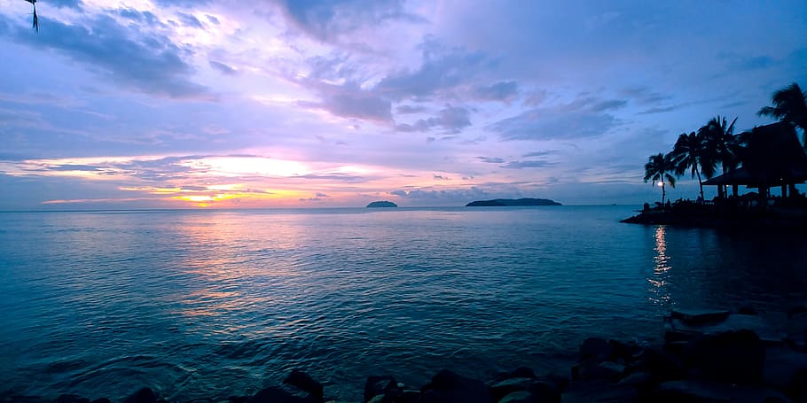sunset, nature, sea, beach, water, sky, scenics - nature, beauty in nature HD wallpaper
