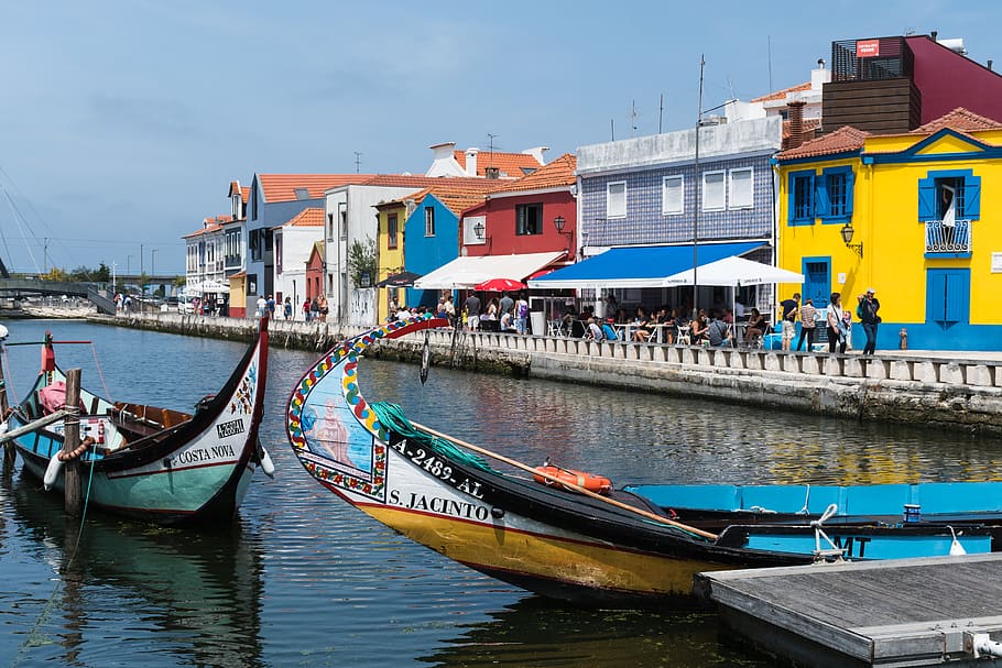 portugal, aveiro, nautical vessel, water, transportation, mode of transportation HD wallpaper