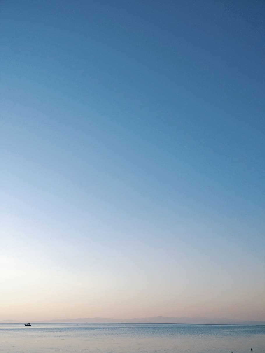 greece, chaniotis, sea, water, sky, horizon, horizon over water HD wallpaper