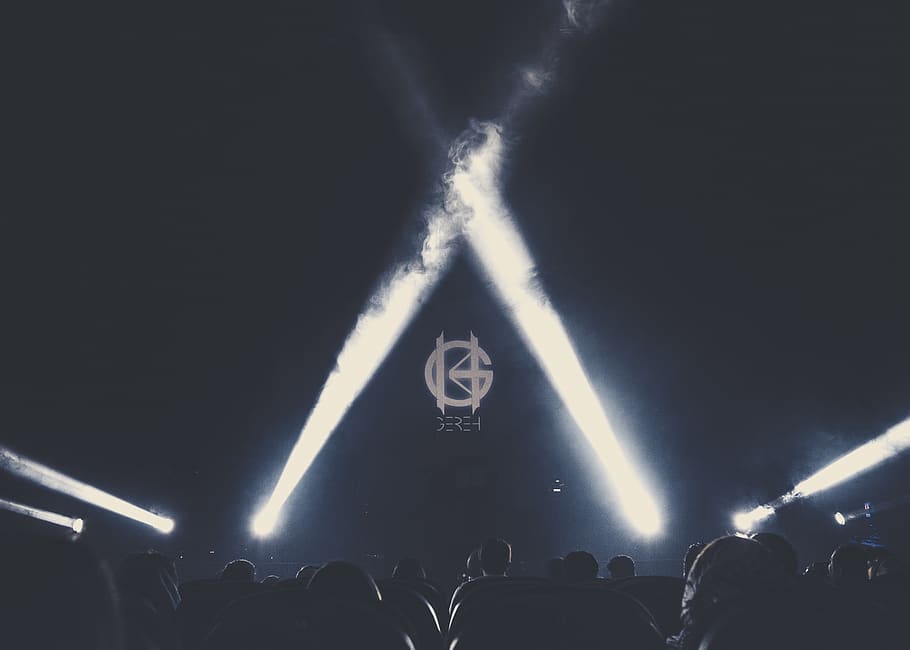 people inside lit room, lighting, flare, stage, person, human HD wallpaper