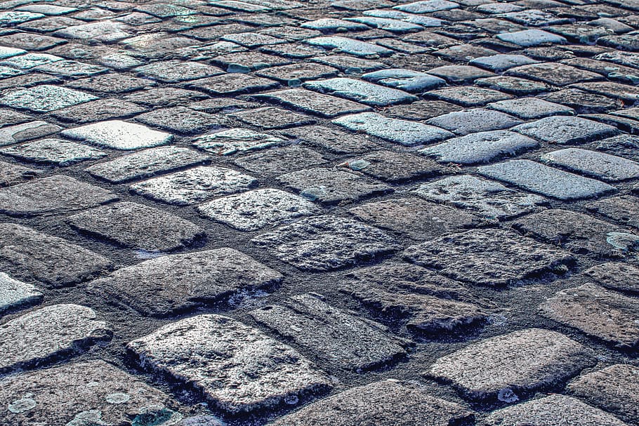 patch, stone, road, away, cobblestones, paving stones, pattern HD wallpaper