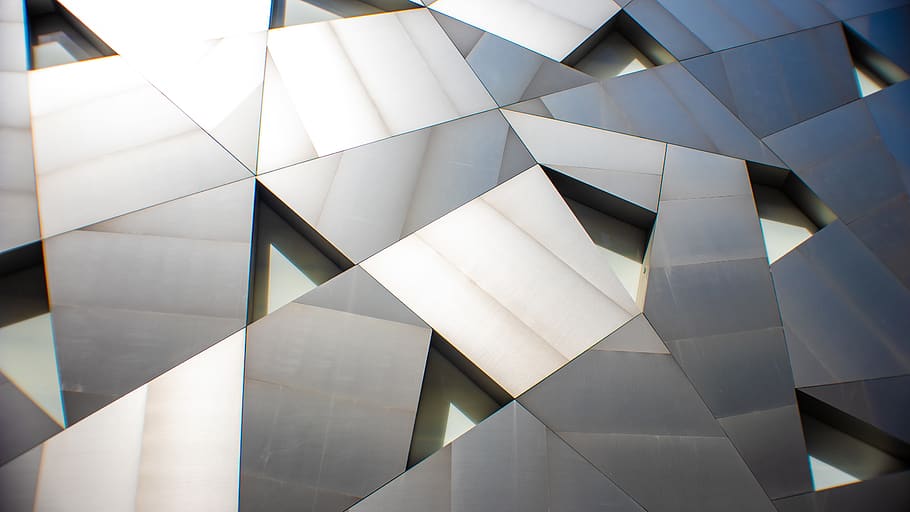 architecture, paper, building, triangle, design, art, miami HD wallpaper