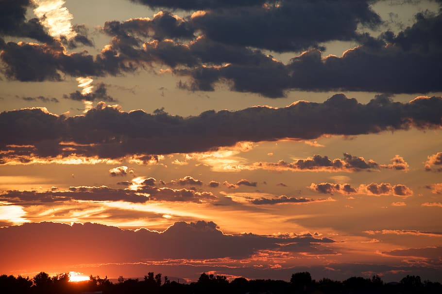 sunset, desert, skyline, outdoors, cloud - sky, beauty in nature HD wallpaper