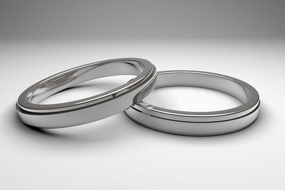 ring, wedding, rings, silver, celebration, obligation, jewelry, HD wallpaper