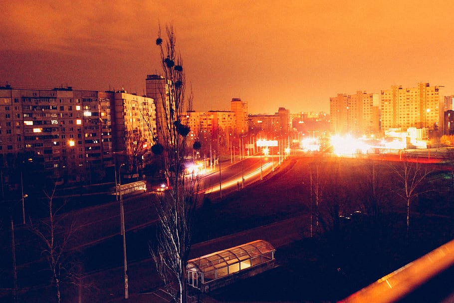 flare, light, urban, metropolis, city, town, building, sunlight HD wallpaper