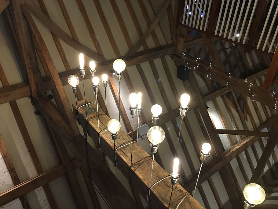 lights, roof, barn, lighting equipment, low angle view, illuminated HD wallpaper