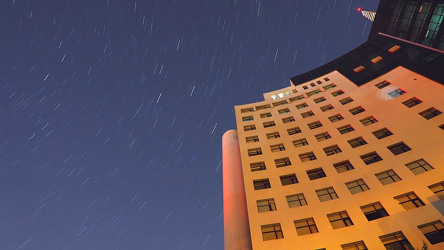building exterior, night, architecture, built structure, no people HD wallpaper