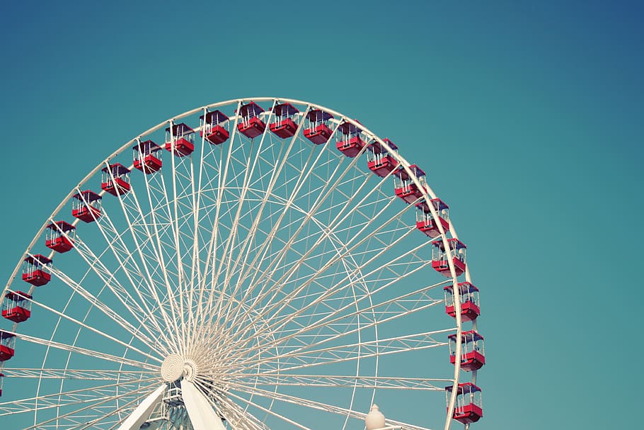 HD wallpaper: chicago, united states, navy pier, ferris, wheel ...