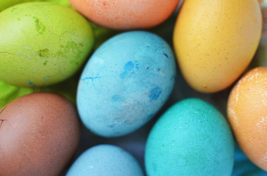 Assorted-colored Eggs, easter, multi colored, food, food and drink HD wallpaper