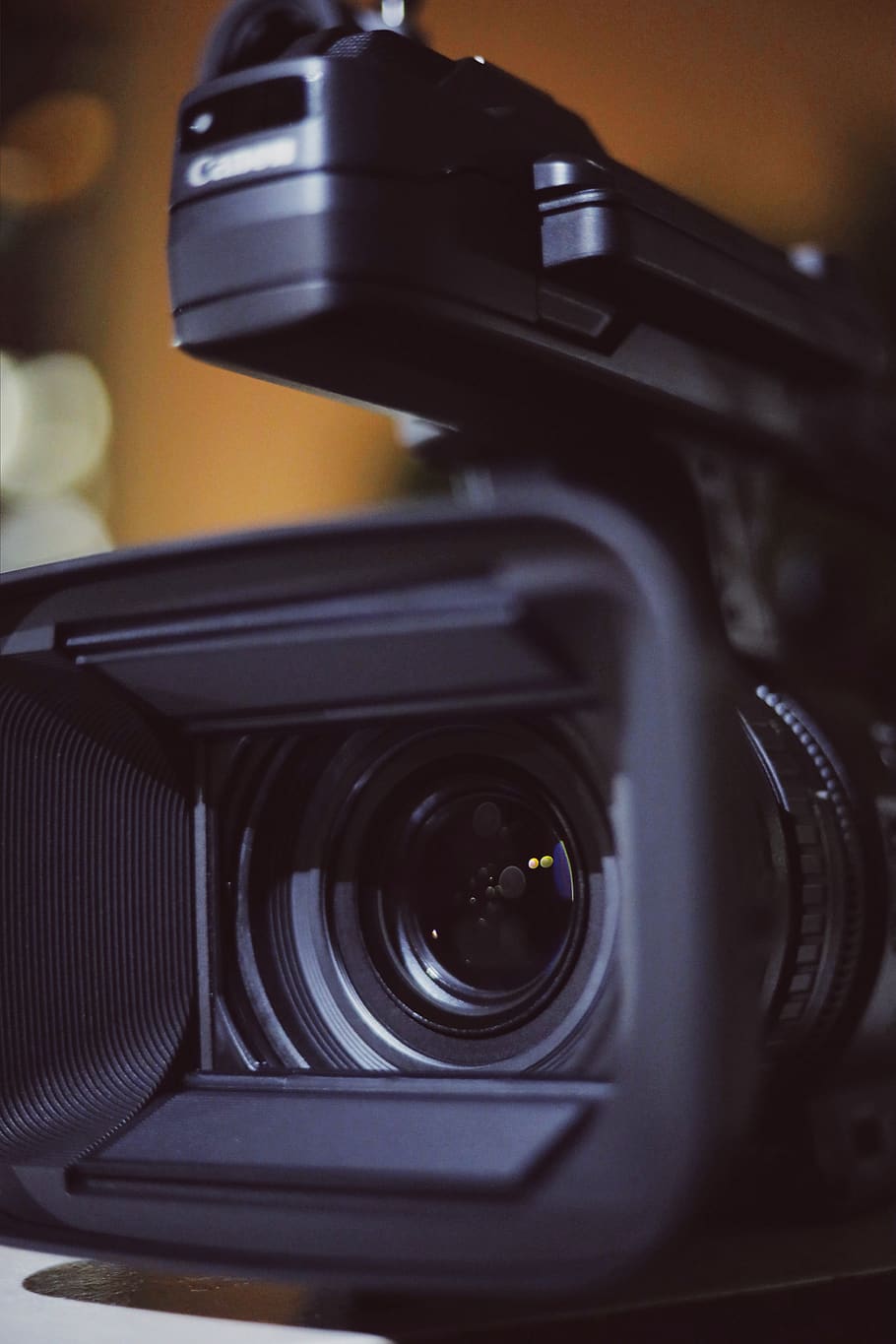 Black Canon Professional Video Camera, aperture, camera lens HD wallpaper