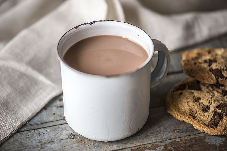 Coffee Cup Beside Biscuits, baked, beverage, breakfast, brown HD wallpaper