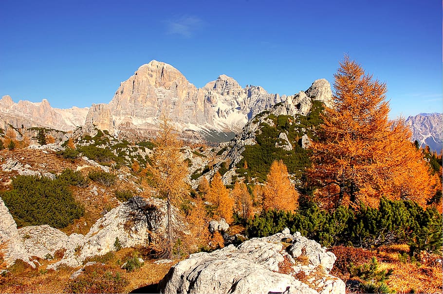 dolomites, tofane, nature, clouds, sky, alpine, italy, mountains HD wallpaper