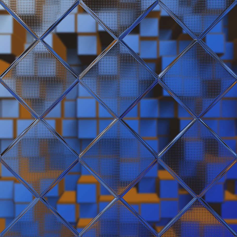 hex, hexagonal, abstract, blue, background, shape, pattern HD wallpaper