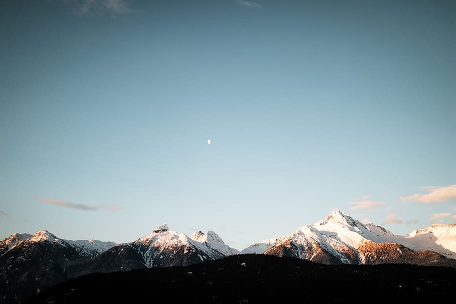 mountain cover with snow, sky, scenics - nature, beauty in nature HD wallpaper