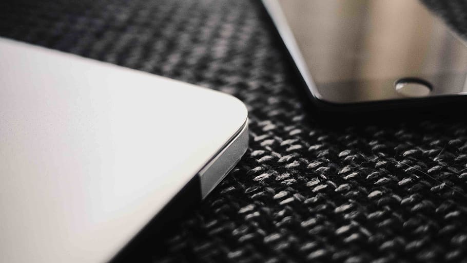 macbook, iphone, dark, lumix, gm1, rj, s3k, technology, indoors HD wallpaper