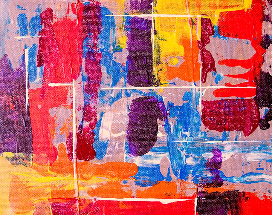 abstract painting, multi colored, art and craft, full frame, backgrounds HD wallpaper