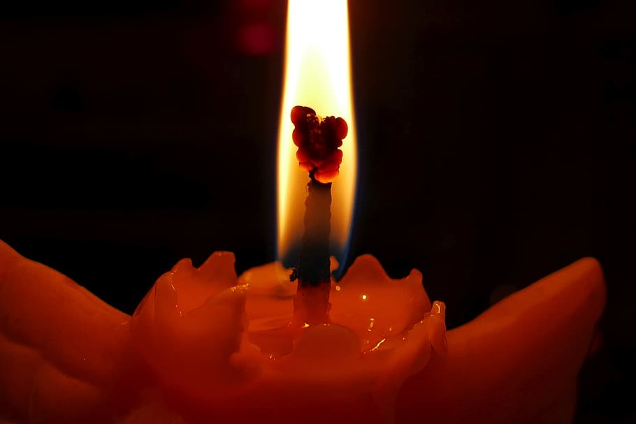 candle, light, candlelight, flame, indoors, close-up, fire HD wallpaper