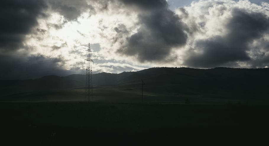 cloud, cloduy, clouds, electricity, sky, landscape, cloudy landscape HD wallpaper