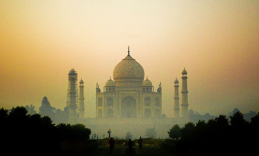 Taj Mahal, India, arch, architectural, architectural design, buildings HD wallpaper