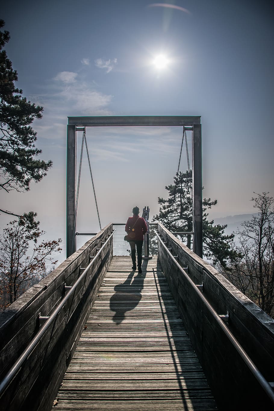 view, sky, scenery, ramp, path, real people, architecture, lifestyles HD wallpaper