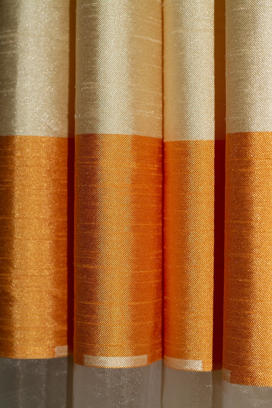 curtain, orange, fabric, background, close up, material, textile, HD wallpaper