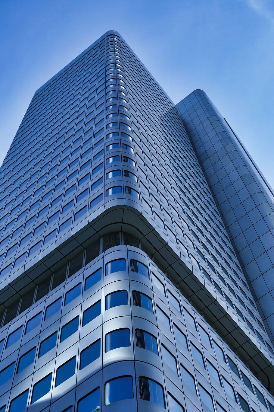 skyscraper, facade, architecture, building, modern, city, frankfurt HD wallpaper