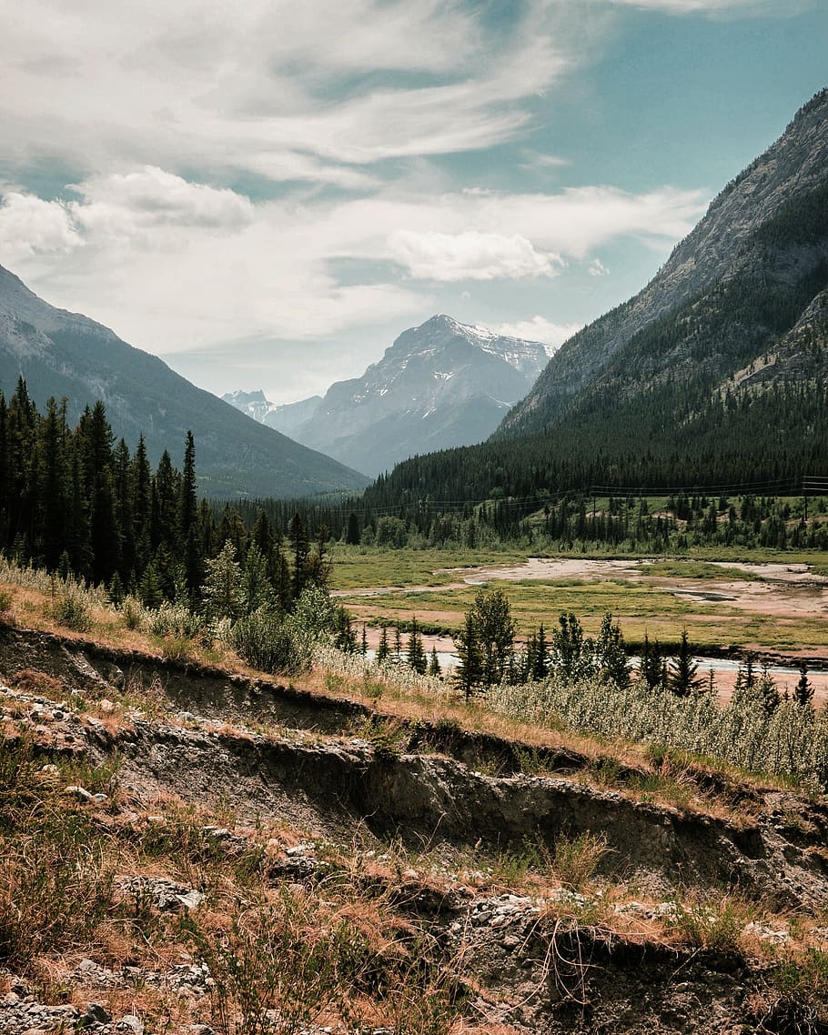 canada, kananaskis, mountain range, explore, valley, create HD wallpaper