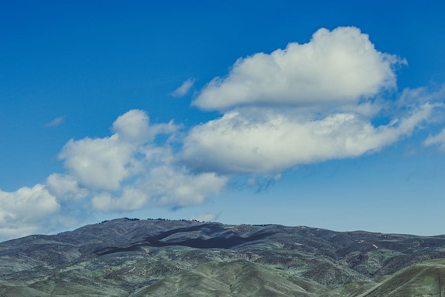 Mountains Under Blue Sky And Clouds, daylight, landscape, nature HD wallpaper