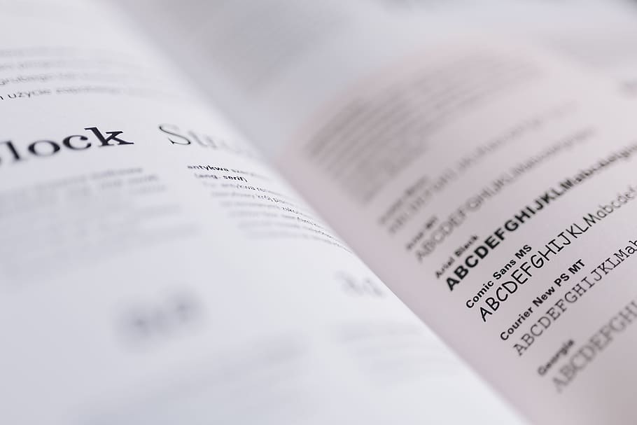 Typography Book, letters, comic sans, paper, finance, business HD wallpaper