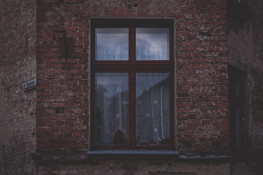 Window Closed, architecture, brick wall, building, facade, home HD wallpaper