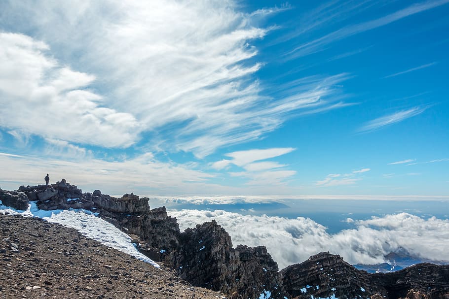 spain, mount teide, mountain, cloud, cloudscape, cloud - sky HD wallpaper