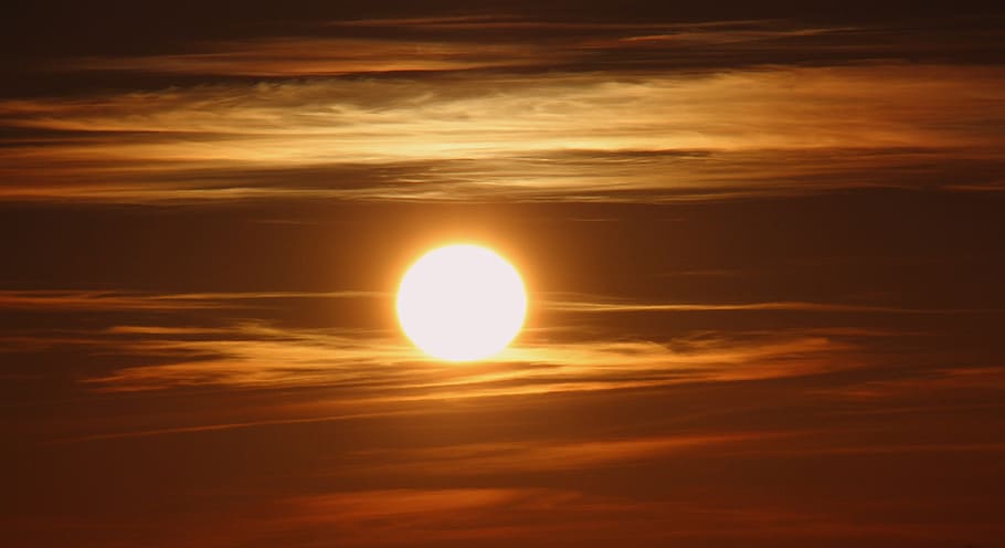 sun, sunset, eve, evening, nature, sky, cloud - sky, beauty in nature HD wallpaper