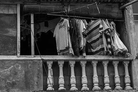 clothes hanging on window, clothing, railing, apparel, indonesia HD wallpaper