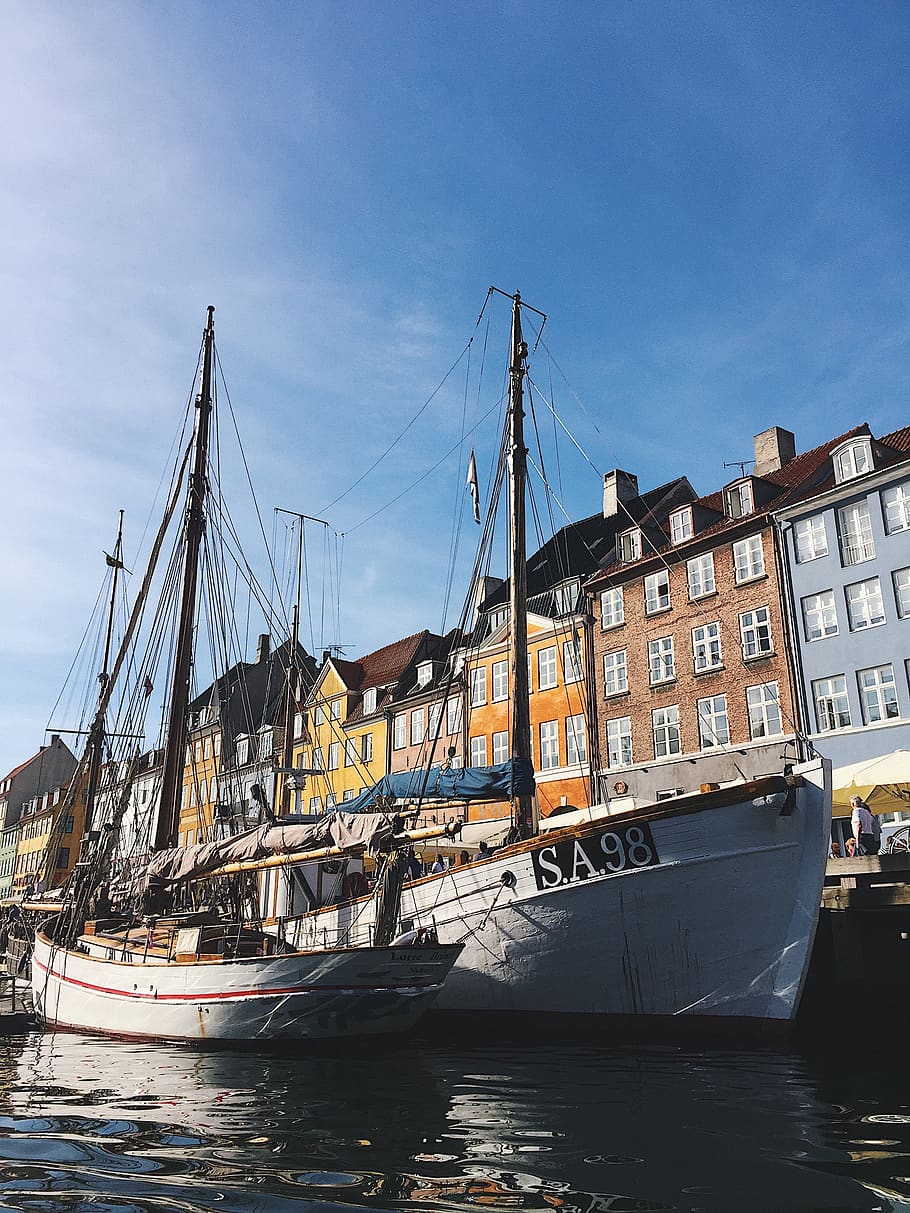 denmark, copenhagen, nautical vessel, water, transportation HD wallpaper