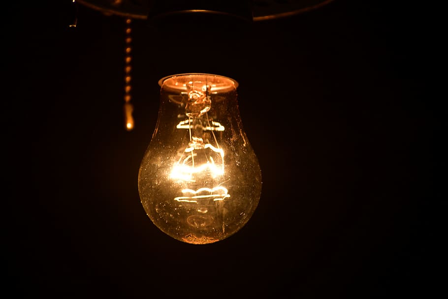 light bulb, electricity, single object, lighting equipment HD wallpaper