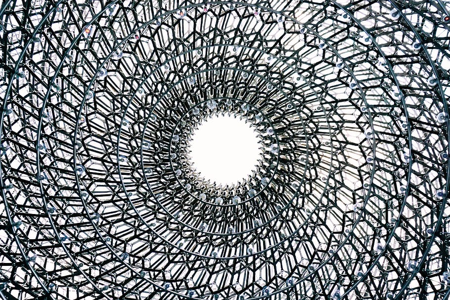 gray spiral structure, royal botanic gardens, richmond, united kingdom HD wallpaper