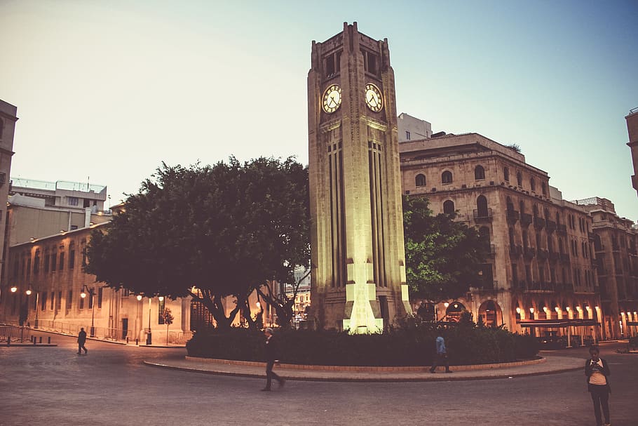 lebanon, beirut, square, clock, watch, tour, architecture, built structure HD wallpaper