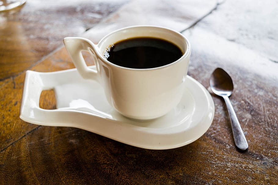 coffee, cup, drink, dawn, breakfast, spoon, espresso, caffeine HD wallpaper