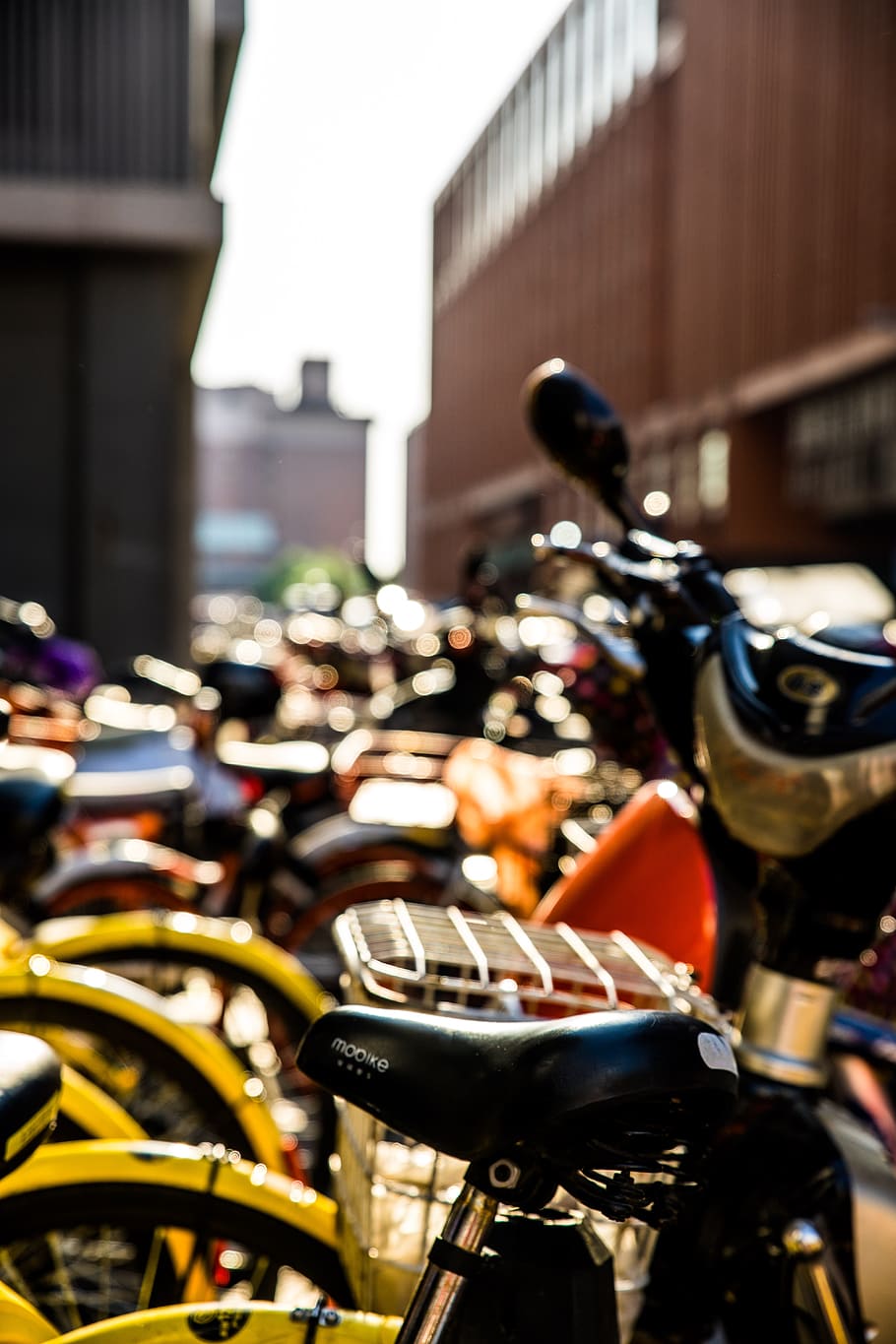 Shallow Focus Photography of Black Bicycle Seat, bicycles, bikes HD wallpaper