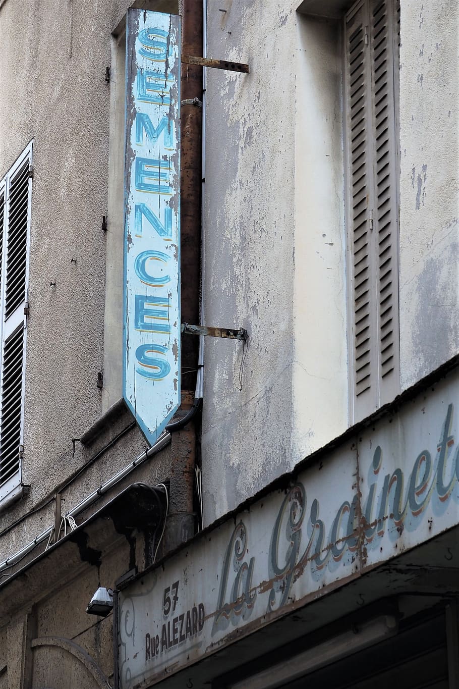 Semences signage, toulon, france, building, script, text, wall HD wallpaper