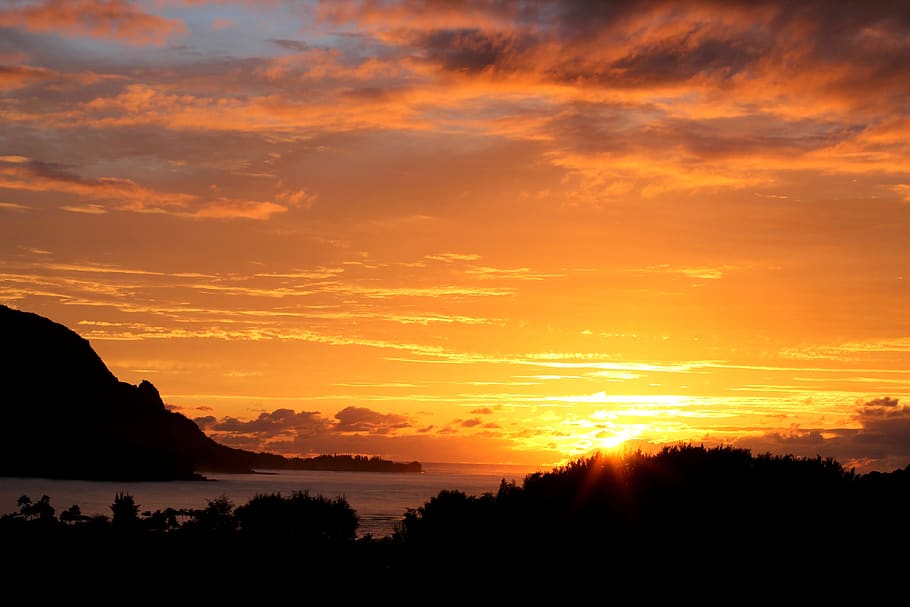Beautiful Sunset Wallpaper Hawaii